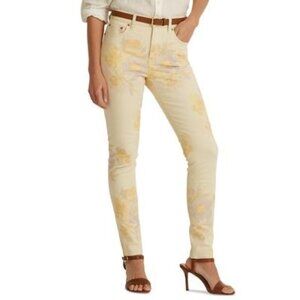 Lauren Ralph Lauren Floral High-Rise Skinny Ankle Jeans Size 4
